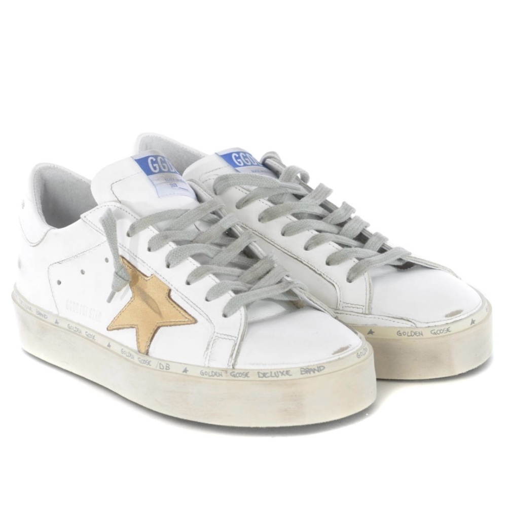 SOLD Golden Goose White/Gold Athletic Shoes